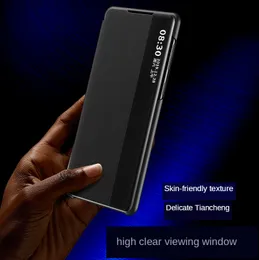 Clear View Flip Cass для Huawei Mate 40 Pro P30 P40 Lite Кожаный корпус для чести 20 Lite P Smart 2020 2021 Защитная крышка