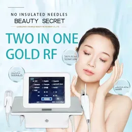 2 in 1 RF Fractional Micro-needle Machine con Cold Hammer Atrofia anti-acne Pori Strumenti per la cura della pelle del viso Rimozione delle smagliature 2023