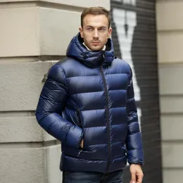 Piumino da uomo Cappotto invernale Marca Giacca invernale calda spessa da uomo 90 Giacca da uomo lucida d'oca bianca Abbigliamento da uomo 220830