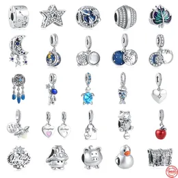 Ciondoli in argento sterling 925 Principessa Mela Maiale Anatra Perline fai da te Ciondolo con perline Perline originali adatte per braccialetti Pandora Creazione di gioielli Regalo fai da te