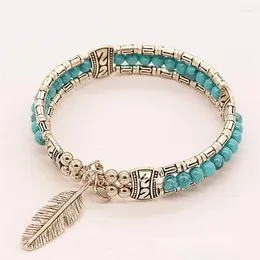 Urok Bracelets 1PC Retro Multi kolor Tybetan Buddhist Dobre Lucky Banles for Women Men Vintage Bolek Bohemian Fawn22