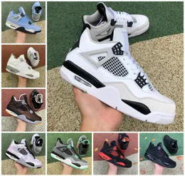 Jumpman 4 4s Mens Women 농구화 Zen Master Military Black Cat White 시멘트 Oreo Bred Sail University 블루 레드 썬더 적외선 모터 스포츠 스포츠 스니커즈