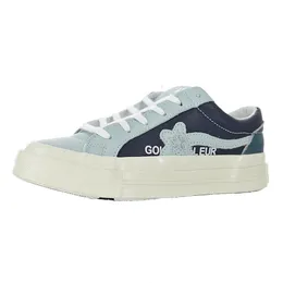 Buty zwykłe Skate Golf Le Fleur One Star Pakiet przemysłowy ledwo niebieskie zamszowe buty męskie skórzane deski damskie trampki płótno trampki