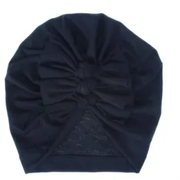 Cappello per bambini nuovo morbido tessuto a maglia fiocco stropicciato Cappello indiano in primavera ed estate s74