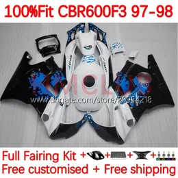 OEM Body +Tank لـ Honda CBR600FS CBR600 CBR 600 F3 FS CC 95-98 142NO.12 600FS 600CC 600F3 CBR600F3 95 96 97 98 CBR600-F3 1995 1996 1997 1998 حقن GRAFFITI GRAFFITI