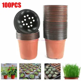 Planters & Pots 100pack 20pcs/pack 12size Plastic Grow Box Fall Resistant Seedling Tray For Plant Pot Nursery Transplant Flower