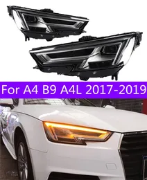 2 datorer Bilvaror för A4 B9 A4L 20 17-20 19 Huvudlampa LED-strålkastare Högstråle dagtid Körning Turn Signal Driving Lights