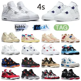 4 4s tênis de basquete Jumpman4s Pure Money Metallic Purple University Blue White Oreo Bred Mens tênis