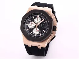 Montre de Luxe Mens Quartz Black Watch 44mm Wristwatch Sapphire Ultra Luminous 5atm Water Watches Luminous