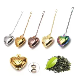 Stainless Steel Creative Tea Infuser Metal Heart Shape Reusable Tea Coffee Filter Strainer Teapot Accessory Kitchen Gadget Tool