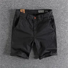 Shorts för män avslappnade sommarbottnar bomull lätt tunt arbete slitage street stil koreansk mode kort homme 220714