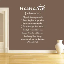 Wandaufkleber Kreative DIY Aufkleber Aufkleber Buddhismus Glaube Namaste Motto Zitat Home Dekoration Kunst Design Wandbild JG4043