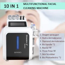 Bärbar vatten dermabrasion Acne Remover Deep Cleansing Skin Rejuvenation Machine 10 in 1 RF Multifunktionell ansiktsmaskin