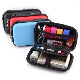 Kozmetik Çantalar Kılıflar Kadın Çanta Kozmetik Taşınabilir Kulaklık Kablosu USB Dijital Gadgets Organizatör Makyaj Bavul Mobil Kit Case1