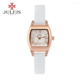 손목 시계 JA-759 Montre Femme Bracelet 시계 가죽 고급 골동품 스퀘어 캐주얼 드레스 손목 Whatch Women 's relogiowristwatches 헥트