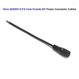 إكسسوارات الإضاءة الأخرى LED Strip 5V 12V 24V DC Cable 5.5mm × 2.1 مم موصلات مقبس الإناث محول تمديد الأسلاك لحالة البطارية