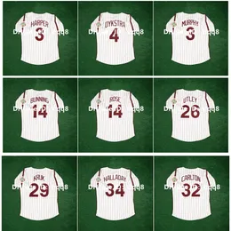 Na85 1984 Vintage Baseball Jersey John Kruk Steve Carlton Roy Halladay Bryce 3 Harper Dykstra Pete Rose Jim Bunning Chase Utley Tug McGraw Garry