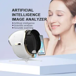 Skin Tester 3D Sistema de diagnóstico facial Sistema Mágico Máquina de Análise de Face 28 milhões de HD Pixels 8 Tecnologia de imagem espectral com relatório de teste profissional