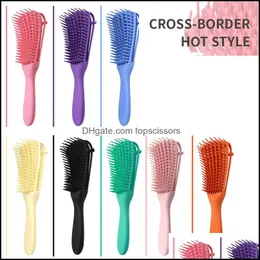 Hair Brushes Care Styling Tools Products More Colors Scalp Mas Detangling Brush Natural Der Removal Comb Powerf Function Non-Slip Design F