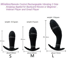 Tragbarer Analvibrator, sexy Spielzeug, Silikon-Buttplug, G-Punkt-Stimulator, Prostata-Massagegerät, drahtlose Fernbedienung, Anus-Dildo-Spielzeug