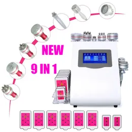 Stock in US Professional 9 in 1 40k Ultrasonic Cavitation Slimming Machine Vacuum Liposuction RF Lipo Laser Photon Micro Current Therapy Body Sculpting For Salon Use