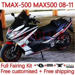 ヤマハT-Max500 TMAX-500 MAX-500 T 08-11ボディワーク32NO.21 TMAX MAX 500 TMAX500 MAX500 08 09 10 11 XP500 2008 2009 2010 2011フェアリングスブラックホワイト