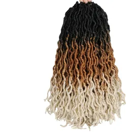 18 -calowa bogini Faux Locs Włosy Kosząciowe 24 stojaki/pakiet Gypsy Locs Twist Plejanie włosów LS18