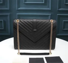 Hi-Q Classic Women Flap Bag Dam Composite Tote V-Quilted Leather Clutch Kaviar Ball Leather Chain Axel Bag 30 * 20 * 6cm