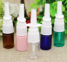 5ml parfüm şişesi renkli evcil hayvan boş ince burun spreyi sis plastik şişe kozmetik burun sprey şişesi