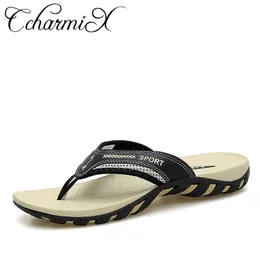 CcharmiX Summer Men Shoes Fashion Mens Flip Flops Trendy Antislip Leather Men Casual Shoes Classic Massage Beach Slippers Y200107