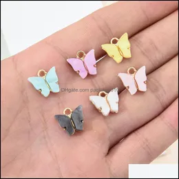 Pendants Arts Crafts Gifts Home Garden Ll Butterfly Diy Ornament Charms Pendant For Jewelry Making 10Pcs/Lot Handmade Earring Pen Dhtgl