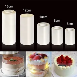 10m Mousse Cake Rim Hard Transparenta Surround Film Sheets Runt Kant Kök Bakningsverktyg DIY Krage 220815