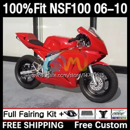 ホンダファイバーグラスNSF100 NSF 100 06-10 10DH.20 NSF-100 06 08 09 10 NS-F100 2006 2007 2009 2009 2010インジェクション型型フェアリンググロスレッドレッド