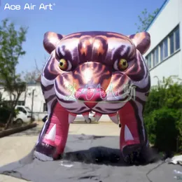 Factory Custom 6m/7m Wide Inflatable Tiger Archway Airblown Animal Model For Outdoor Advertising Exhibition Made By Ace Air Art