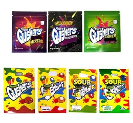 Empty Zipper Packages Gushers Mylar Bag 600MG Sour Tropical Edibles Gummies Strong sealing Bags