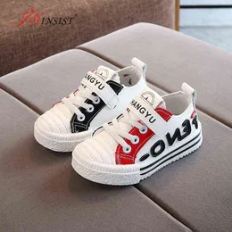 Comfy Kids Leather Sneakers Shoes for Children's Shoes Flat With Girls Boys Sneakers Storlek 21-30 Högkvalitativ sneakers 2022 NY G220517