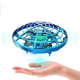 KaKBeir Holy Stone UFO Mini Drone Infraed Hand Sensing Aircraft Anti-Collision Operated RC For Kids Helicopter Toys 220321