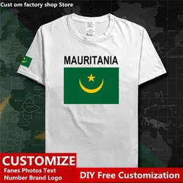 Mauritania country camiseta de camisa personalizada fãs DIY Número High Street Fashion Loose Casual Camiseta 220614