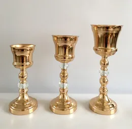 Titulares de castiãs de casamento de decoração de vaso de ferro europeu forneça a mesa de jantar da sala de modelos da casa