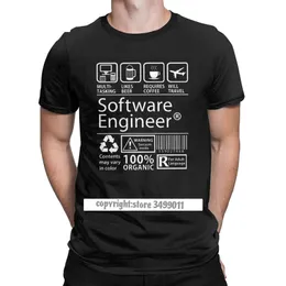 ソフトウェアエンジニアプログラミングTシャツの男性を食べる睡眠コードリピートプログラマー開発者素晴らしいトップTシャツCAMISAS220509