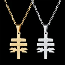 Pendant Necklaces ICAMGold Catholic Caravaca Crucifix Orthodox Russia Cross Necklace With Cherub Angel Christian For MenPendant