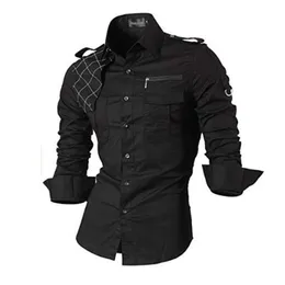 Jeansian Mens Casual Dress Shirts Fashion Desinger Stylish Long Sleeve Slim Fit 8371 Black2 220725