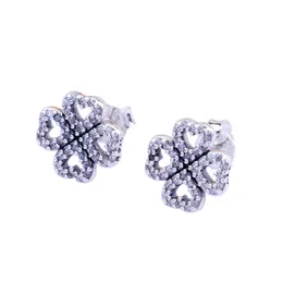 Stud Stud Stelring Sier Clover Stud Earrings CZ Diamond Womens Designer Jewelry with Original Box Set for Earring jewelry designer earrings High quality 2024