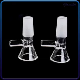 14 mm szklany złącza przezroczystą szklaną szklaną miskę palenie hakah bong do rury wodnej z uchwytem bąbelek typu lejka