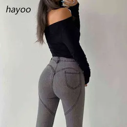 Hot Girls American Style Retro High talia Brzoskwiniowe dżinsy Kobiet Wepszenia wysoka elastyczność Hip Pencing Pants Skinny Pants T220728