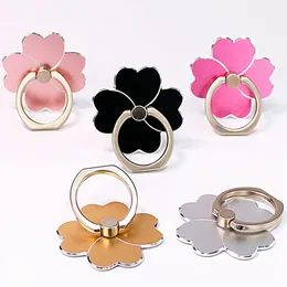 lucky lovely four-leaf clover Mounts Holder Mobile phone bracket metal ring buckle creative desktop tablet ipad cellphone holder