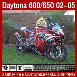 OEM Fairings For Daytona 600CC 650CC 650 600 CC Daytona650 2002 2003 2004 2005 Bodywork 132No.200 Daytona600 2002-2005 Daytona 600 02 03 04 05 ABS Body Dark Red Kit