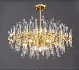 مصابيح إبداعية LED Crystal Hanging مصابيح الذهب الفاخرة الثريا Firm Firm Metal Lighting Tiptures لغرفة المعيشة قاعة الطعام