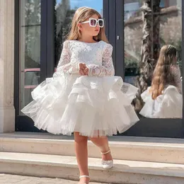 Princess Flower Girl Dress 어린이 생일 파티 대회 대회 대회 드레스 반짝이 스팽글 첫 성찬식 가운