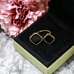 Дизайнерское кольцо для женщин Кольца с клевером Обручальное кольцо Подарок для пары Женщина Помолвка Любит моду Роскошный фургон fsdf